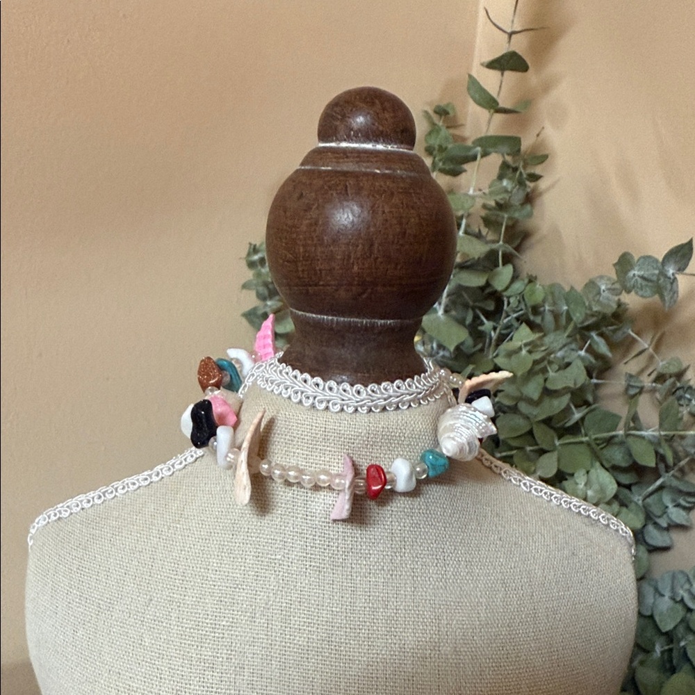 Multicolor Beaded Shell Bracelet - image 2